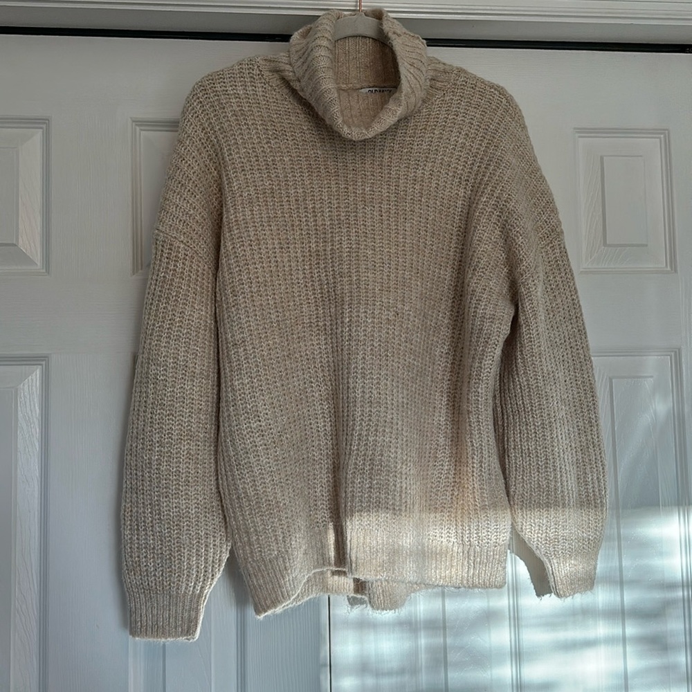 Cream cowl neck sweater